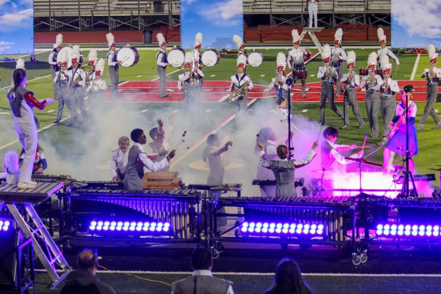 The band performs a showcase for the community on Monday, Nov. 8, before heading to San Antonio to compete in the UIL 4A State Marching Contest. The band finished in 3rd place overall at the competition held in the Alamodome on Wednesday, Nov. 10.