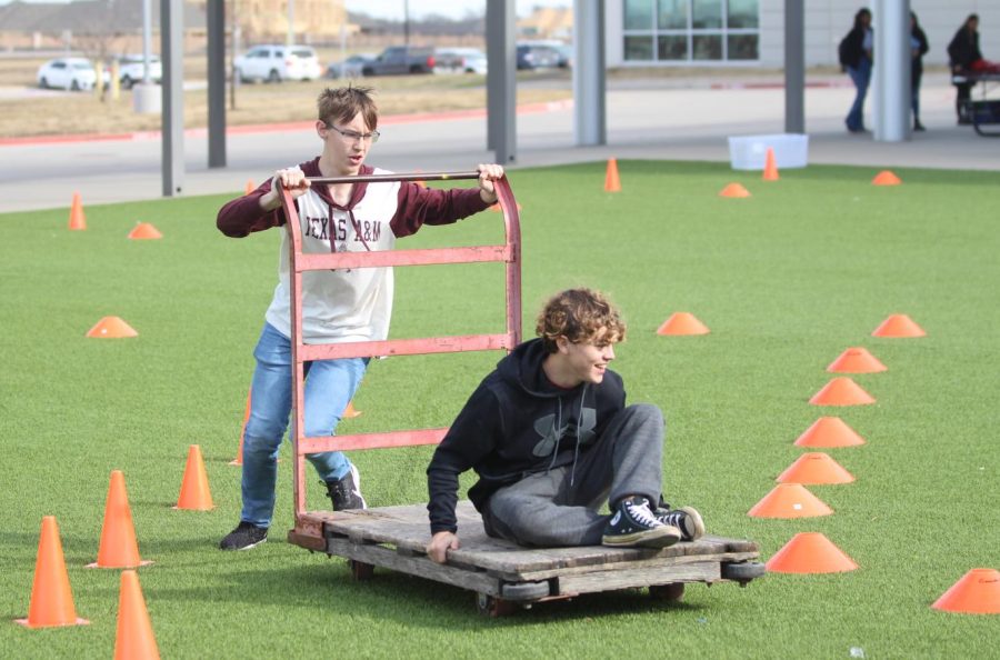 The juniors compete in the bobsled Olympic event on Jan. 14 in hopes to earn Cardinal Spirit Challenge points.