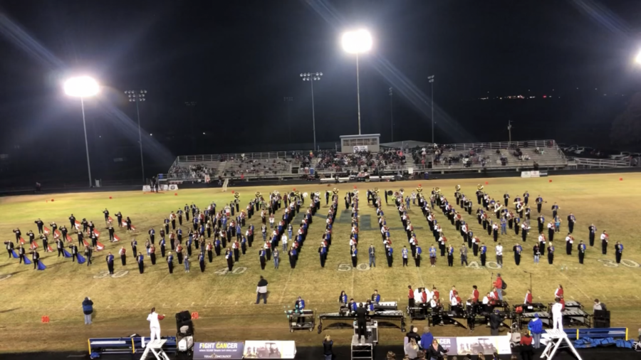Marching rivals take field as one for special halftime performance