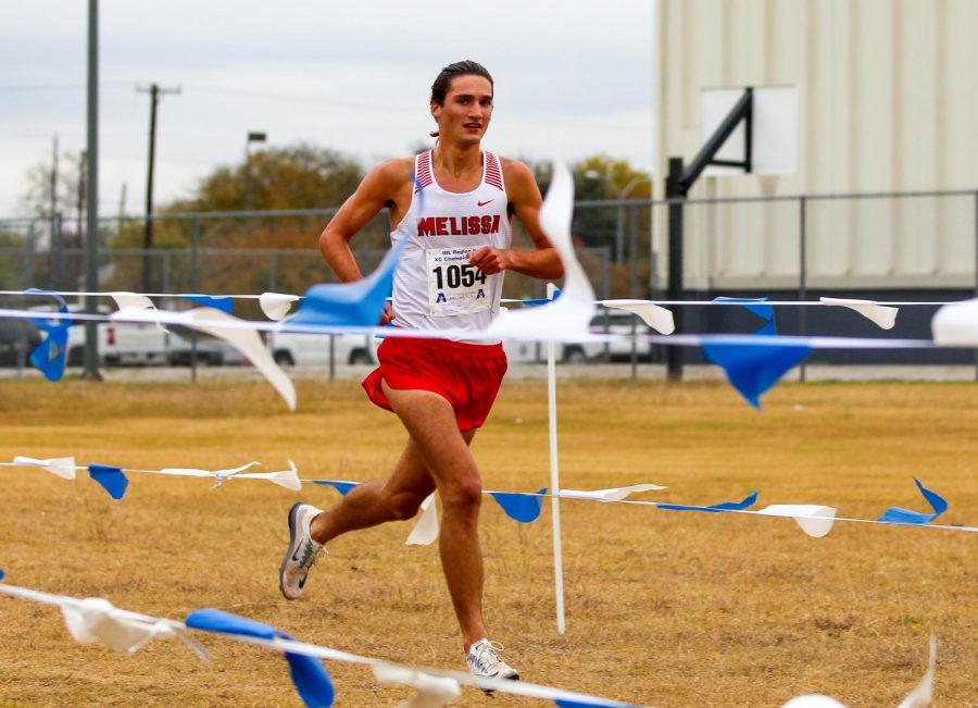Senior+Judson+Greer+leads+his+team+to+become+Regional+Champs+and+qualify+for+state.+Judson+finished+first+individually+and+the+boys+cross+country+team+won+first+place.+Soph.+Abigail+Bass+also+qualified+for+state+by+finishing+third+in+the+girls+regional+division.