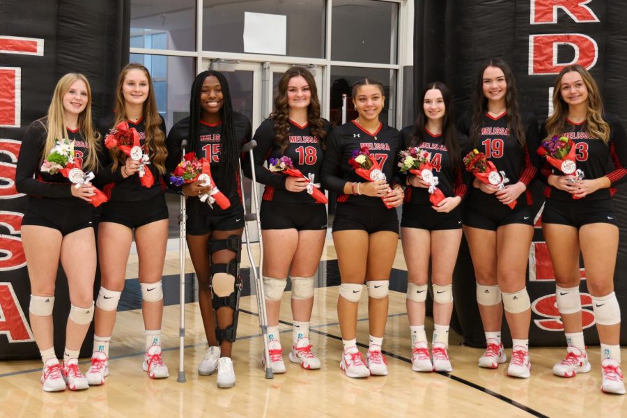 Eight seniors were honored at the home volleyball game on Oct. 18.
