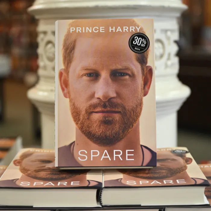 Book display featuring Spare