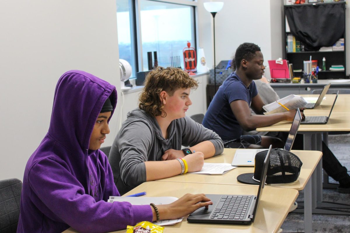 Students get back to learning after the winter break in new classrooms. The second floor of the four-story expansion opened on Jan. 3 for classes previously housed in portable buildings.