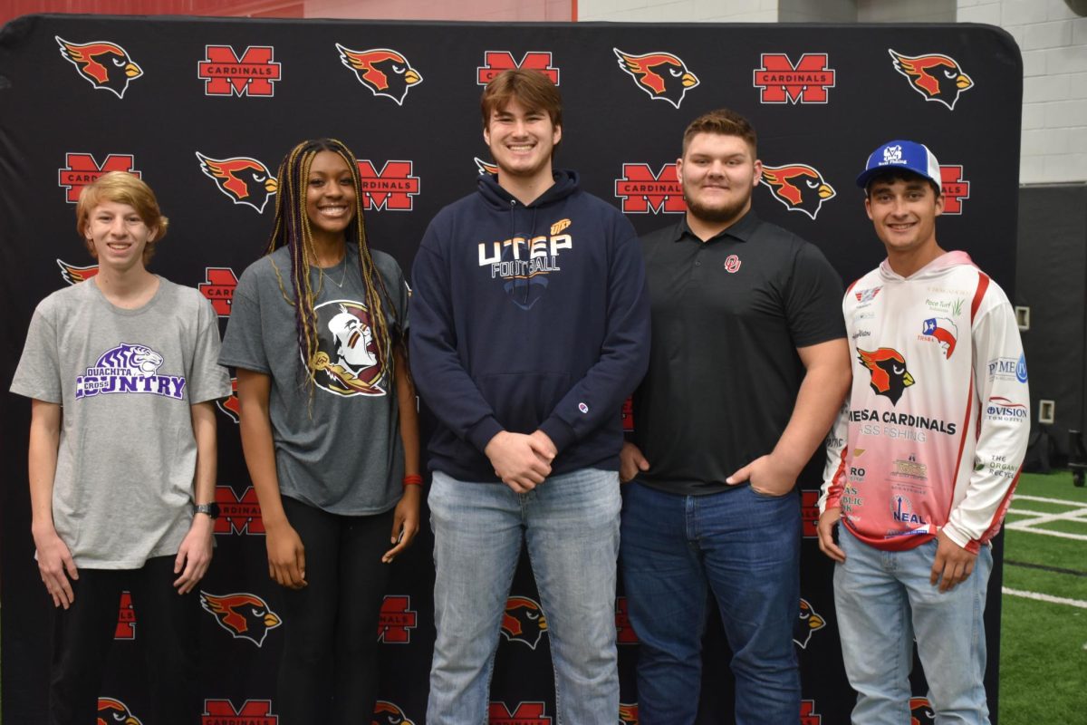 Five seniors sign National Letters of Intent on Dec. 5 to continue their sports at the next academic level. 