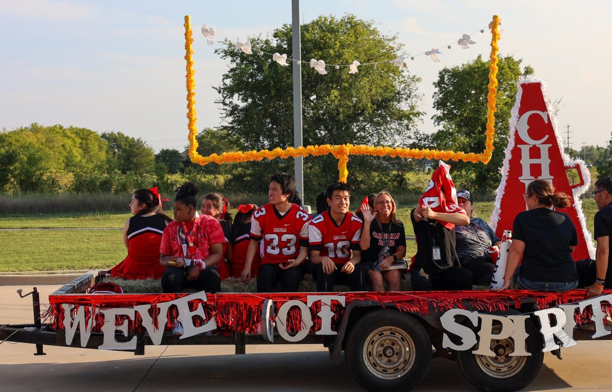At the Homecoming Parade on Wednesday, Sept. 17, the Special Olympics cheer team participated with a float.